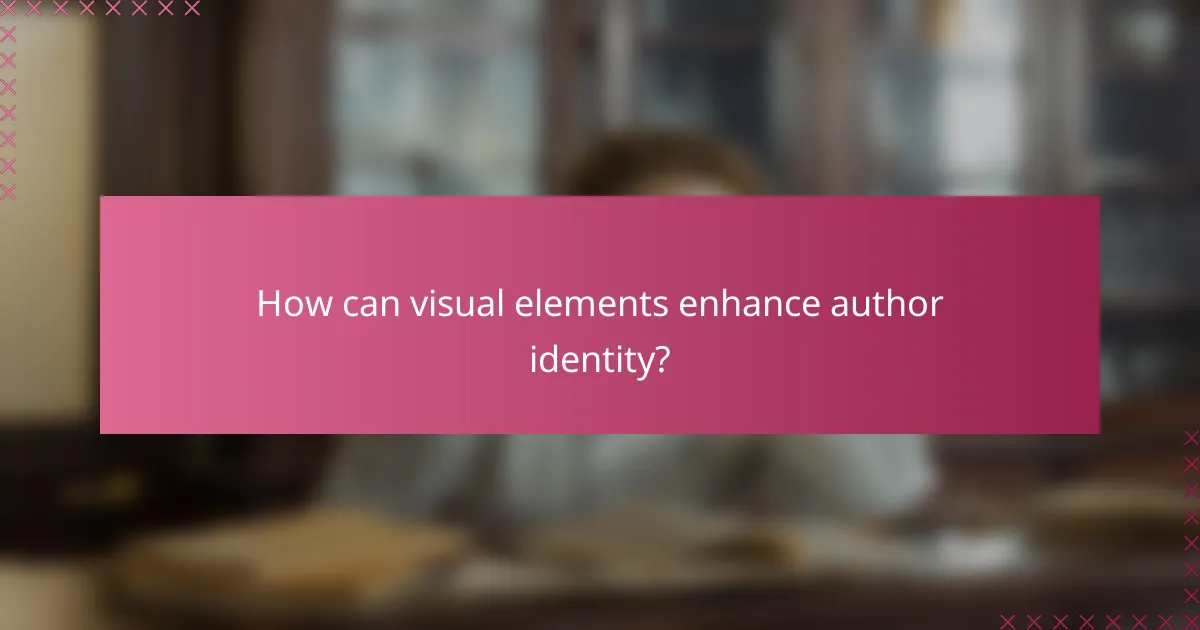 How can visual elements enhance author identity?