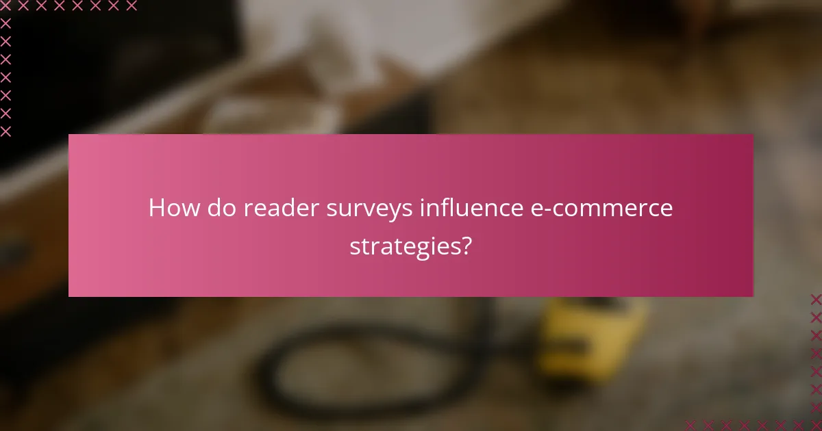 How do reader surveys influence e-commerce strategies?