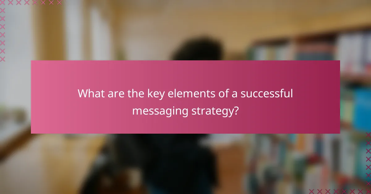 What are the key elements of a successful messaging strategy?