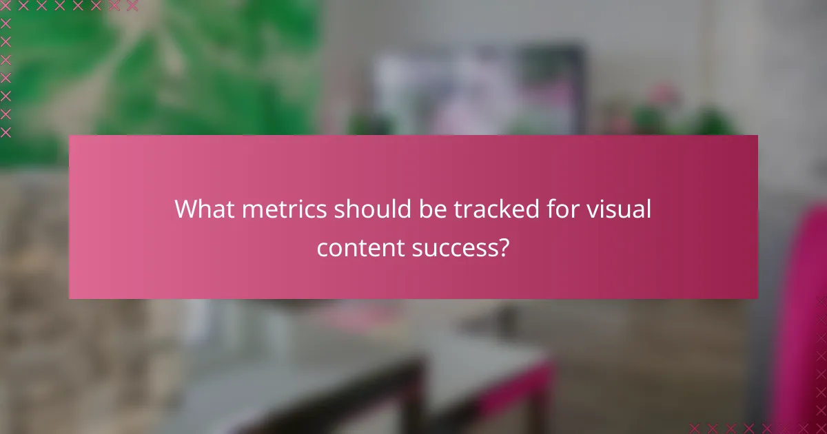 What metrics should be tracked for visual content success?