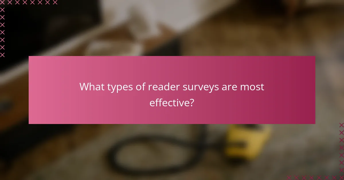 What types of reader surveys are most effective?